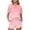 Pink Flowers, variant on Yuyamidu Pink Flowers Women's Short Sleeve Pajama Set Soft 2-Piece Sleepwear with Round Neck Top & Lounge Shorts Sleep Set