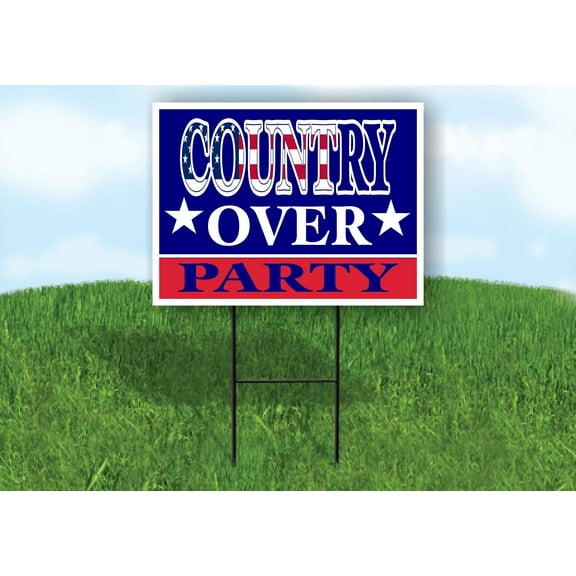 Work House Signs Single Sided Sign Country Over Party America Yard Sign Road Sign with Stand