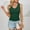 Green, variant on Olyvenn Fashion Tank Top with Built in Bra for Women Casual Summer Sleeveless Tops Slim Fitted V Neck Ruched Cami Shirts Gray S