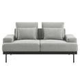 thumbnail image 5 of Loveseat Sofa Couch, Light Grey Gray, Fabric, Living Kitchen Cafe Bistro Hospitality Restaurant, Modern Contemporary HB34543, 5 of 8