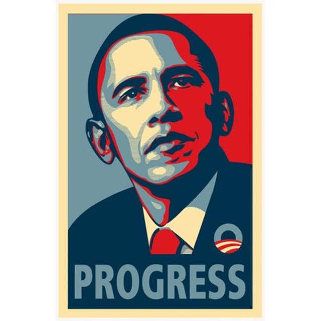 Pop Culture Graphics MOV421391 RARE Obama Campaign Poster - PROGRESS Movie Poster, 11 x 17