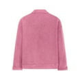 thumbnail image 6 of XPMWRP Women's Fleece Button Down Coats Lapel Long Sleeve Solid Color Casual Jackets Winter Keep Warm Loose Jacket with Pocket Pink L, 6 of 6