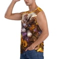 thumbnail image 3 of Fotbe Cute Cat Sunflower Men's Camiseta sin Mangas Estampada para Hombres, Playera Casual para Gimnasio, Entrenamiento, Playa-XX-Large, 3 of 7