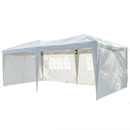 10' x 20' Canopy Tent for Sports & Outsides, SuperMax Heavy Duty Steel Frame Quick and Easy Set-Up Canopy 10' x 20', Sun Shade Wedding Instant Folding Protable Better Air Circulation,