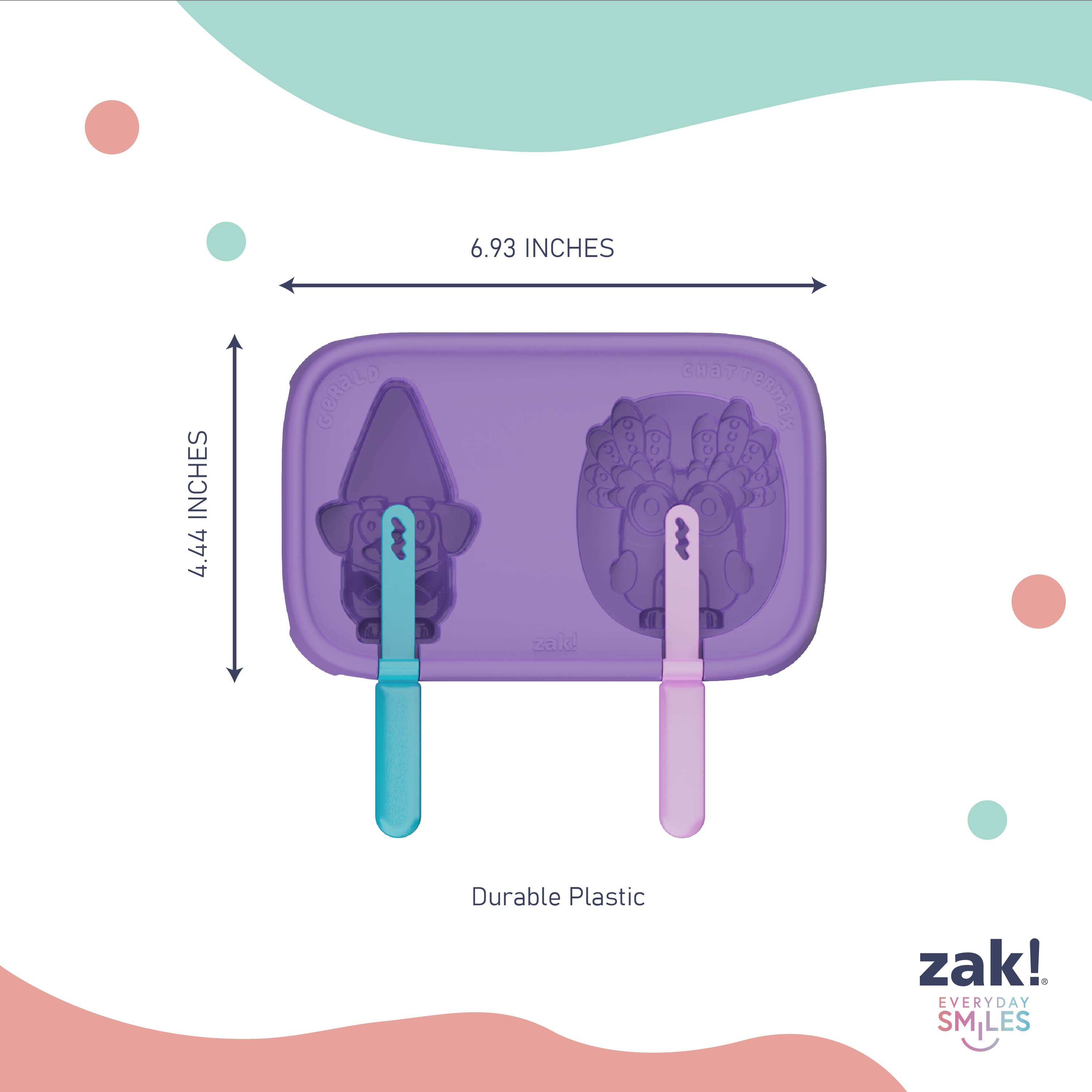 Zak Designs 8 Ice Pop Bluey 4 Pack Stackable Ice Pop Trays, Kids Summer Fun with Bluey, Bingo, Chattermax, and Gnome