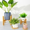 thumbnail image 3 of Limei Modern Mini Plant Stand, Wood Flower Pot Holder, Up to 4.8" Diameter Planter, Display Potted Rack, Prevent The Floor Wet, Not Include Ceramic Planter Pot, 4.8"L x 3.5"H, 3 of 7