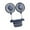 Blue, variant on USB Clip-On Desk Fan | Portable Mini Fan with 360° Rotation | 3-Speed Quiet Cooling Fan for Computer, Bedroom, Office & Travel