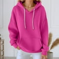 thumbnail image 2 of Hoodie Womens Pink Ribbed Hoodies Long Sleeve Tops Womens Pullover Sweatshirt Cute Hoodies for Women XXL, 2 of 4