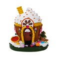 thumbnail image 2 of navideña con forma de , adorno navideño, estatuilla de resina, escena de invierno, casa para decoración del hogar, dormitorio y Amarillo, 2 of 10