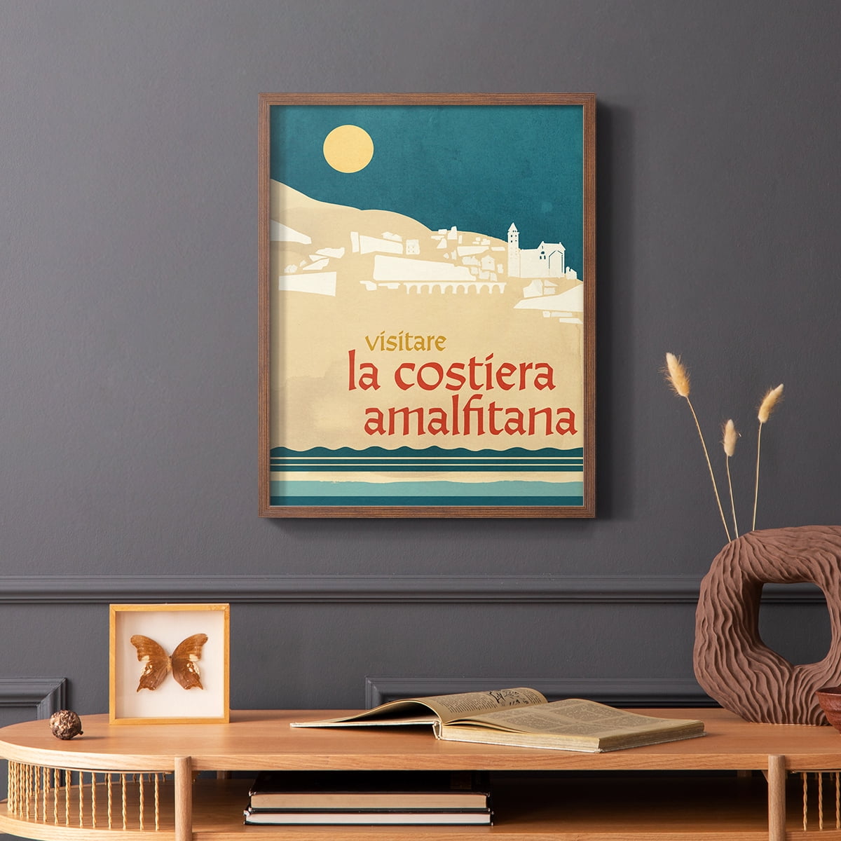 Summer Abroad IV Framed Print in Brown Solid Wood Framed Print No Nail Hanging