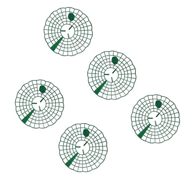 Matsuzay Soporte de fresa, herramienta de marco, soporte para plantas, estante de fijación de vid, bandeja circular de suelo de Jardín y Patio verde 5 piezas