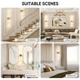 thumbnail image 3 of Nooknova 20" Crystal Vanity Lights LED Bathroom Light Fixtures, Modern Indoor Gold Mirror Lighting, 3000K Vertical and Horizontal Wall Sconce Lamp Bubble Light for Home Bedroom Living Room Washroom, 3 of 8