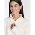 thumbnail image 4 of ClimateRight by Cuddl Duds Stretch Fleece Women's Long Sleeve Mock with Half Zip Base Layer Top, Sizes XS to 4X, 4 of 5