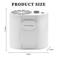 thumbnail image 3 of Abanico De Cintura Ventilador de cintura USB Mini ventilador de cuello colgante portátil para viajes deportivos (blanco 4000 mAh) Wdftyju Libre de BPA, 3 of 3