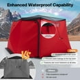 thumbnail image 3 of Jocisland Insulated Ice Fishing Tent, 6-8 Person Ice Shanty with 3-Layer Oxford Fabric, Waterproof Rain Cover, Carry Bag, Insulated Large Fishing Area, 3 of 9