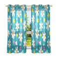 thumbnail image 6 of Yayeee Window Curtains Light Filtering 63"x42" Grommet Panel Pair Home Living Room Decor, Small Daisy, 6 of 7