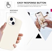 for iPhone 14 Pro Case Liquid Silicone Soft Gel Rubber Microfiber Lining Cushion Cover ShockProof Protective Phone Case for iPhone 14 Pro(6.1 inch)-Yellow