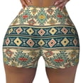 thumbnail image 2 of Haiem Traditional Tribal Aztec1 No Front Seam Biker Shorts for Women Yoga Workout Gym Bike Shorts with Tummy Control Moisture-Wicking-Small, 2 of 9