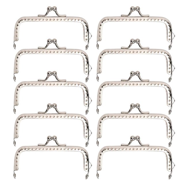 Lot de 10 fermoirs carrés en métal de 8,5 cm pour la fabrication de sacs à main, fournitures de bricolage
