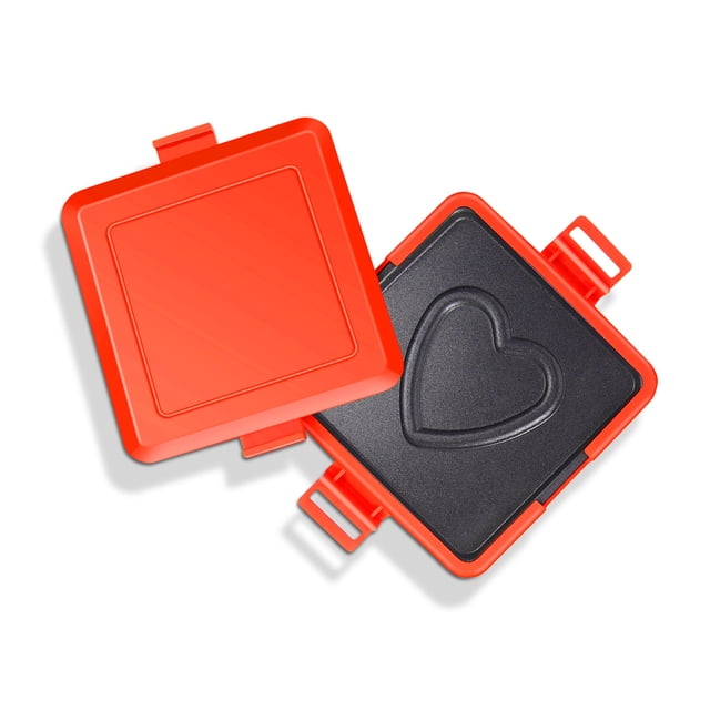 Microwave Toaster Maker, Non Electric Cooking Microwave Panini Maker, Grill Tray with Heart Pattern for Cooking Breakfast, Dishwasher Safe