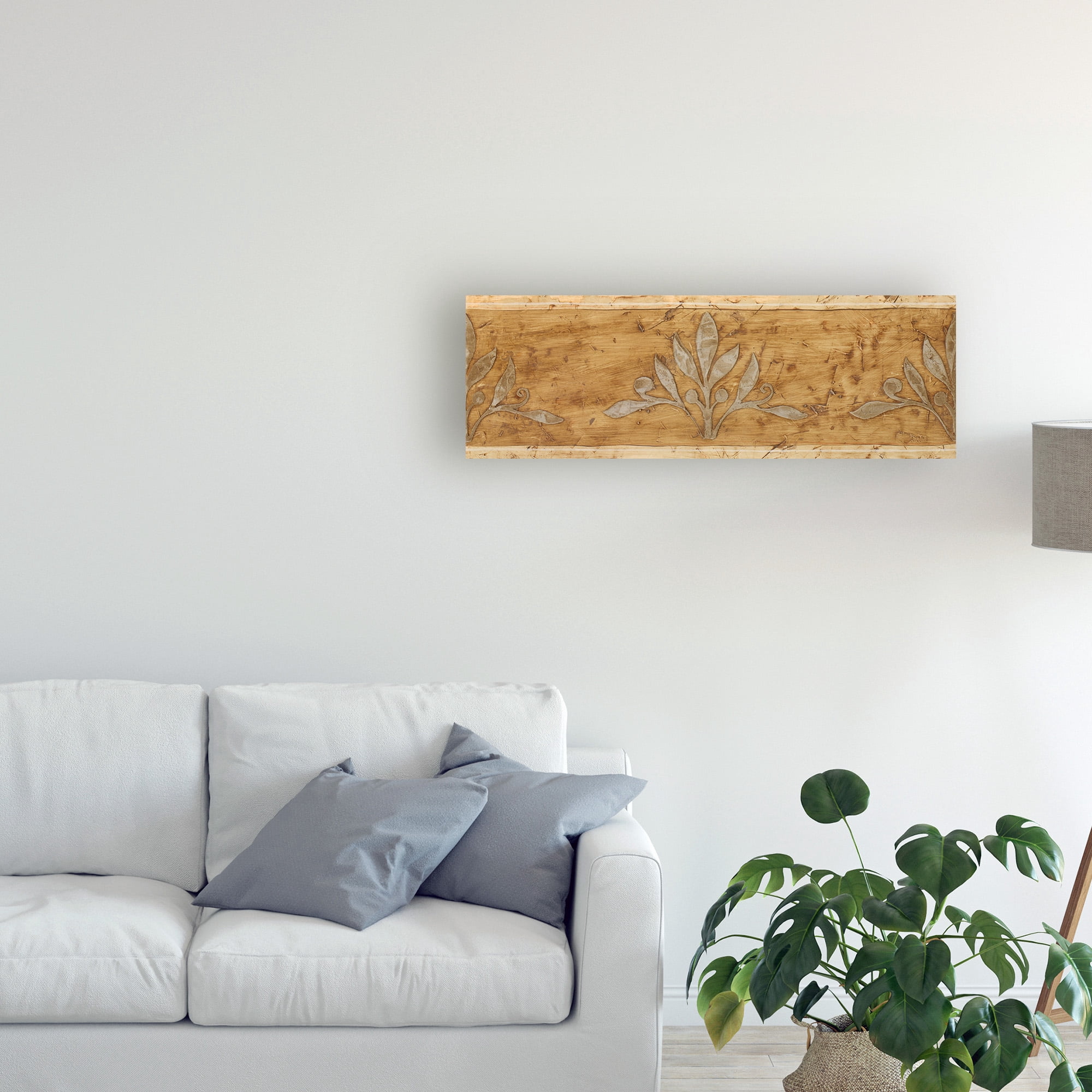 Trademark Fine Art 'Floral Beige Texture' Canvas Art by Pablo Esteban