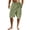 Green, variant on 1PCS Men's Linen Beach Shorts with Elastic Waist, Solid Color Simple Design, Comfortable Breathable Outdoor and Daily Casual Shorts for Summer White XXXL(XXXL)