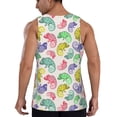 thumbnail image 3 of Fotbe Cute Chameleons Pattern Men's Quick Dry Workout Tank Top Gym Muscle Tee Fitness Bodybuilding Sleeveless T Shirt Breathable Workout Shirt-4X-Large, 3 of 9