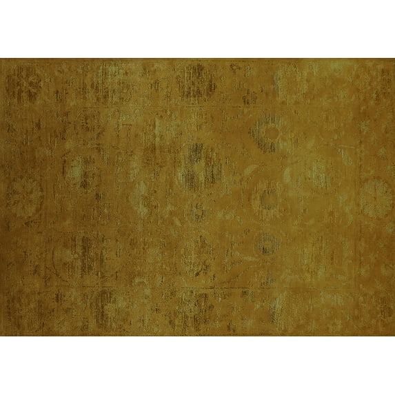 Ahgly Company Indoor Rectangle Oriental Turquoise Blue Industrial Area Rugs, 4' x 6'