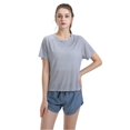 thumbnail image 1 of Hauts à Manches Courtes Yoga Course Chandails Gym Respirants Fins Hauts d'Entraînement pour FemmesYOUYOU, 1 of 4