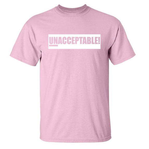 UNACCEPTABLE (white) Adult Short Sleeve T-shirt