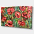 thumbnail image 2 of Coquelicots Rouges Dessin Aquarelle - Art Mural Floral Extra Grand, 2 of 3