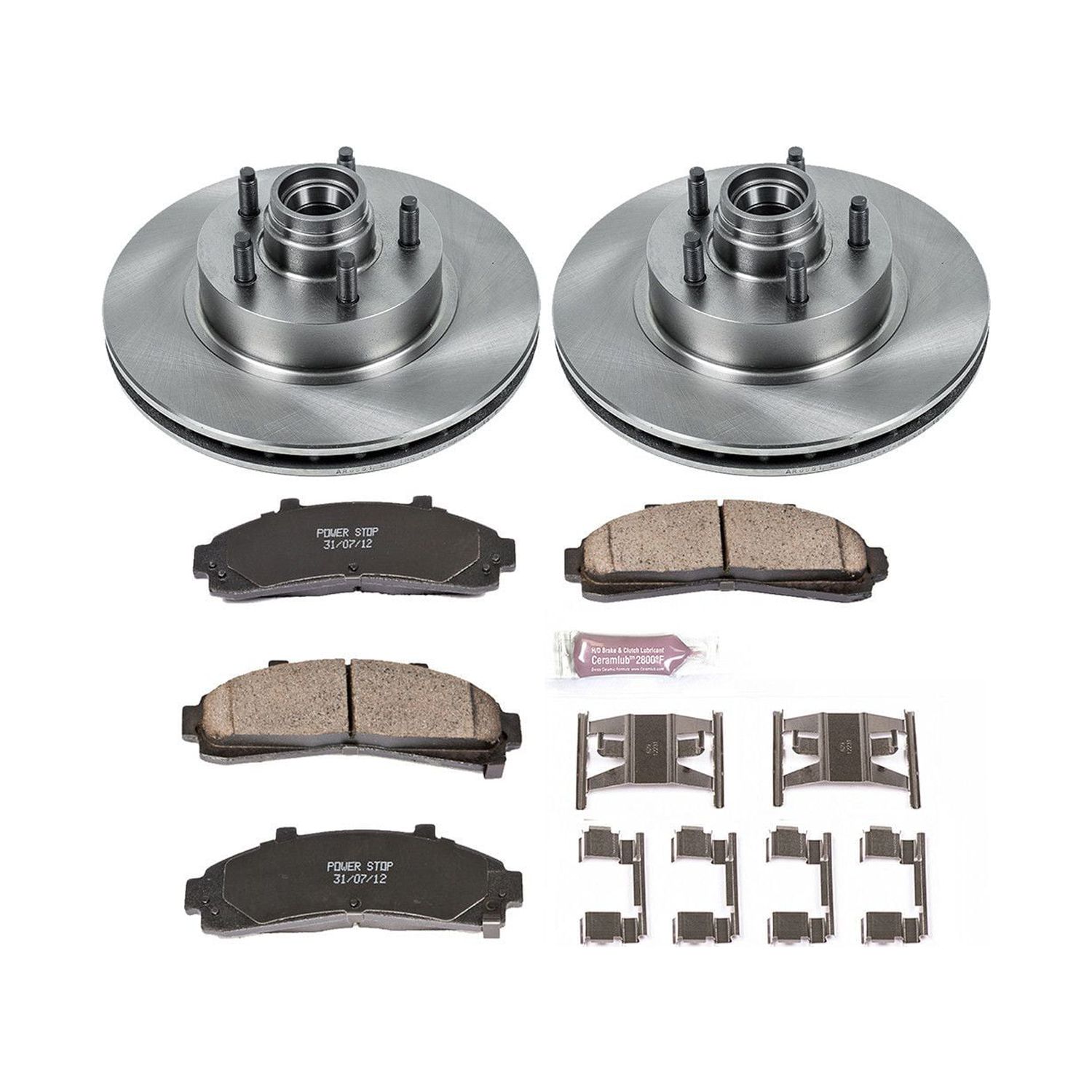 Power Stop Front Stock Replacement Brake Pad and Rotor Kit KOE1854