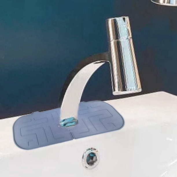 Alfombrilla de silicona para fregadero de cocina, almohadilla de secado de agua, almohadilla de drenaje para fregadero detrás , alfombrilla a Gris BLESIY colector de salpicaduras de grifo