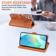 thumbnail image 3 of Allytechgroup Wallet Flip Case for Samsung Galaxy A17 5G with Lanyard, Built-in Credit Card Slot RFID Blocking PU Leather Stand Case Shockproof Full Body Cover for Samsung Galaxy A17 5G, Brown, 3 of 5
