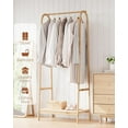 thumbnail image 5 of Wood Clothing Rack with Storage Shelf – Stylish Garment Rack for Bedroom, Living Room, or Balcony, 5 of 6