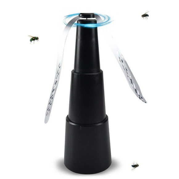 Fly Swatter Fan for Outside or Inside Battery Operated Adjustable Height Food Spinning Fly Repellent
