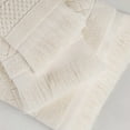 thumbnail image 4 of Superior Rolla Cotton Geometric Soft 3 Piece Towel Set, Ivory, 4 of 11