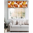 thumbnail image 3 of Fall Pumpkin Valances for Windows Maple Leaf Black White Buffalo Plaid Thanksgiving Kitchen Valance Curtain Rod Pocket Small Curtains for Cafe Bathroom Laundry Basement 42" x 12", 3 of 8
