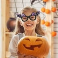 thumbnail image 7 of Floleo Halloween Eyeglasses Novelty Toy Glasses Cosplay Halloween Party Favor Funny Glitter Funny Party Decorations For Kids And Adults Glasses Pumpkin Spider Web Ghost Bat Hat Skull Eyeball Eyewear, 7 of 7