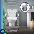 thumbnail image 4 of MEDICAL STORE Silla de Lujo Cómodo con Ruedas y Frenos Traseros Asiento Inodoro o Silla Ducha 3 en 1 Baño Portátil Adultos con Llantas y Cubeta Silla Bacinica Adultos., 4 of 9