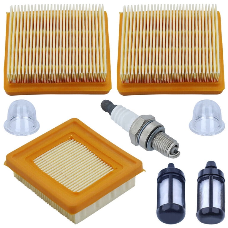 Haishine Kit Filtre à Air + Bougie + Filtre Carburant + Poire D'Amorçage Pour STIHL FS90 FS100 FS110 FS130