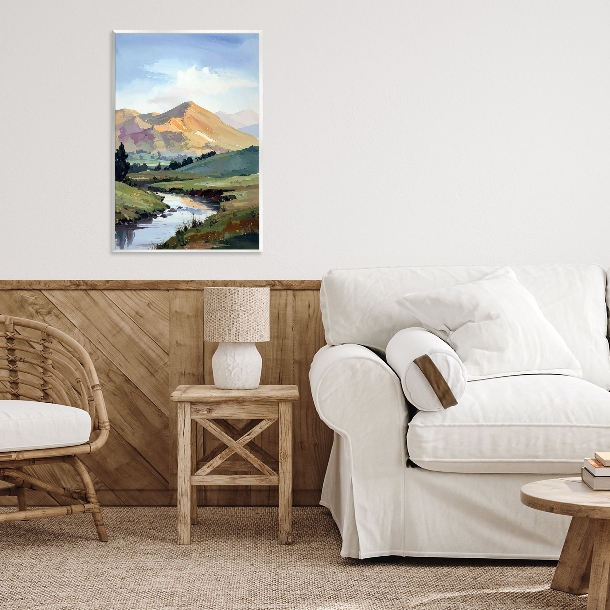 Stupell Industries Across The Valley Wall Plaque Art, design by Alonza Saunders
