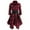 Red, variant on Pisexur Shirt Dresses for Women Long Sleeve Plaid Slim Turn-down Collar Ladies Asymmetrical High Low Dress Gifts for Women