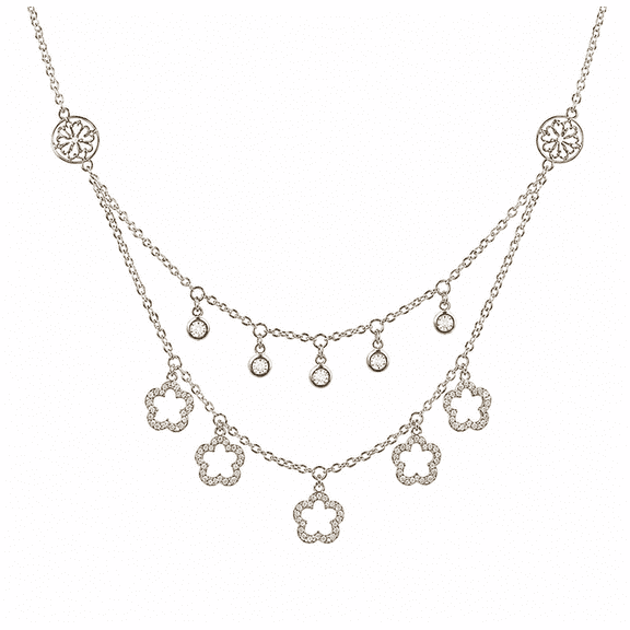 REGVO - Multi Symbol Pendant – Trendy Designer Charm Necklace for Women, Layered Silver Statement Jewelry, Stylish Fashion Necklace