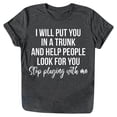 thumbnail image 2 of Puntoco Mujer Casual Cuello Redondo Impreso Camiseta Suelta Manga Corta Tops Blusa Puntoco Puntoco-1374, 2 of 3