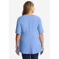 thumbnail image 2 of Jessica London Women's Plus Size Stretch Cotton Peplum Tunic, 2 of 4