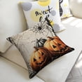 thumbnail image 5 of pumpkins spider web Linen toss pillowcase Decoration pillowcase Gift preferred 20x20" Cushion cover 2 set Sofa pillowcase Sofa bedroom living room car, 5 of 8