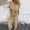 Style4-Khaki pants for women, variant on Maqroz Wide Leg Jumpsuits for Women Short Sleeve V Neck Button Down Pleated Romper 2026 Summer One Piece Outfits Loose Fit Wine M