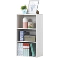 thumbnail image 1 of Patiojoy 3-Tier Storage Cabinet Multi-functional Display Open shelf Bookcase MDF White, 1 of 10
