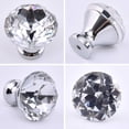 thumbnail image 3 of 10 Pack Cabinet Knobs Drawer Crystal Pulls 30 mm Clear Glass Round Diamond Knobs Handle for Cabinet Kitchen Dresser Cupboard, 3 of 8